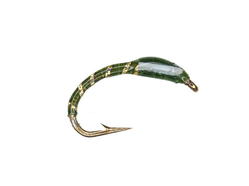 4 Mosche Da Pesca Olive Buzzers – Taglia 10 – Senza Ardiglione – Per Trota E Acqua Dolce