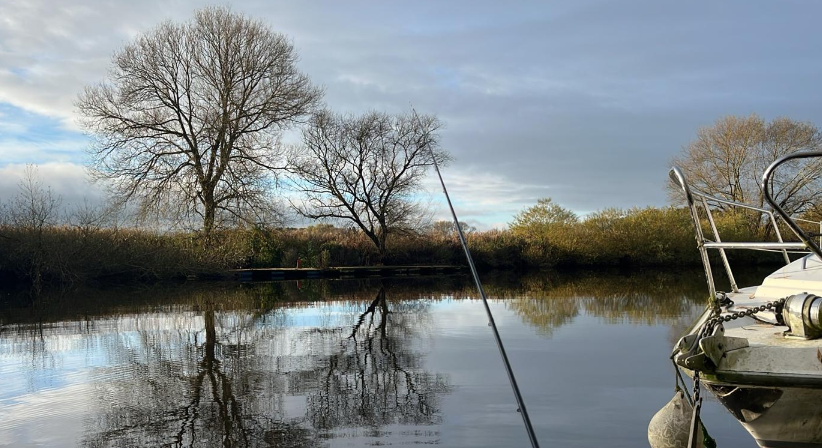 Fishing in the river with skb fishing gear