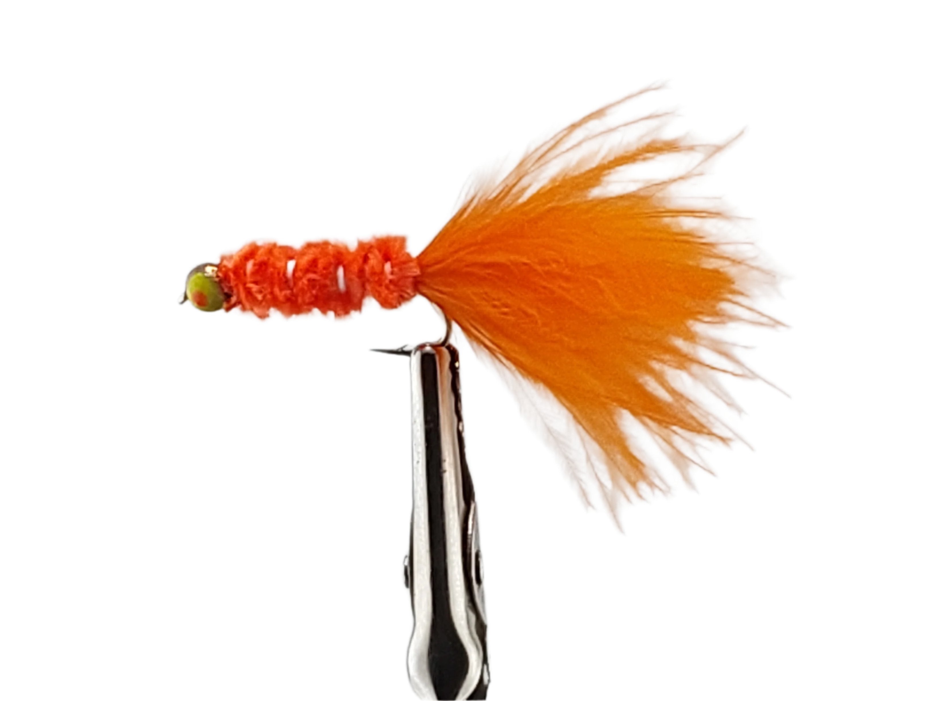 SKB Dognobblers fishing fly, tied on durable hooks for lifelike appeal and vibrant design.