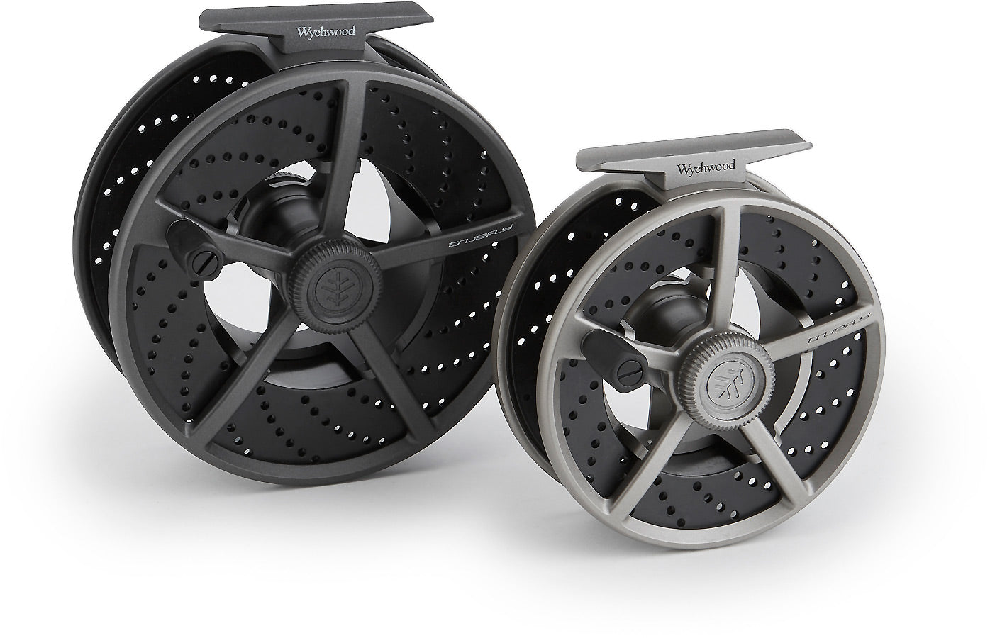 Wychwood Truefly SLA MKII ultra-light fly reel in Champagne and Silver with EVA carry case and spare spools.